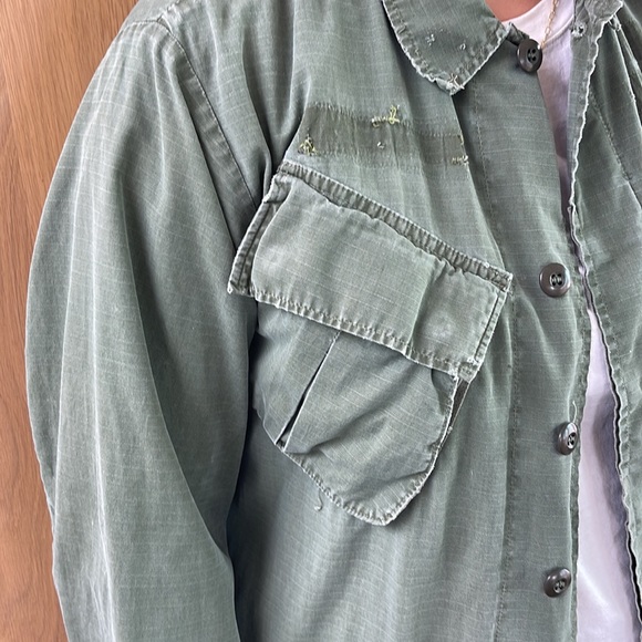 Vintage Ripstop Army Jacket Moss Size M/L - Picture 5 of 10